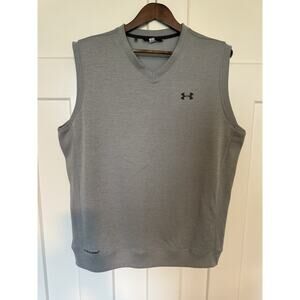 Men's Under Armour Storm Sweater Vest XL Gray Golf V-Neck